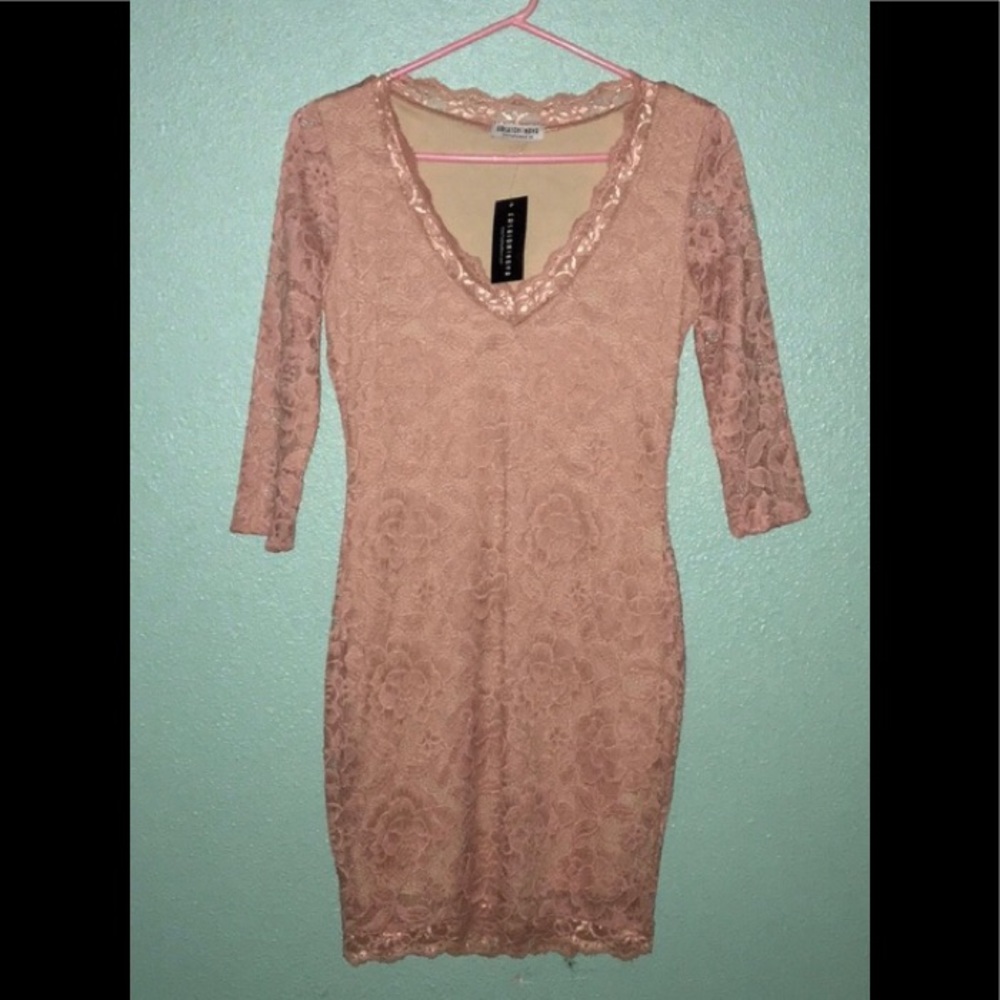 Muave mesh mini dress